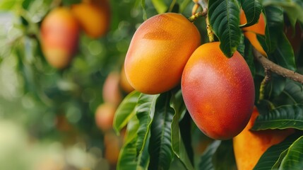The mango orchard became a supernatural scene, with the ripe, vibrant fruits shimmering under the sun