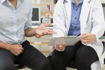 A young man was diagnosed with a tumor in his prostate and the medical team diagnosed him with...