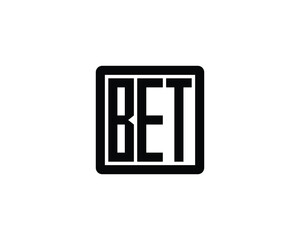 BET Logo design vector template. BET letter logo design.