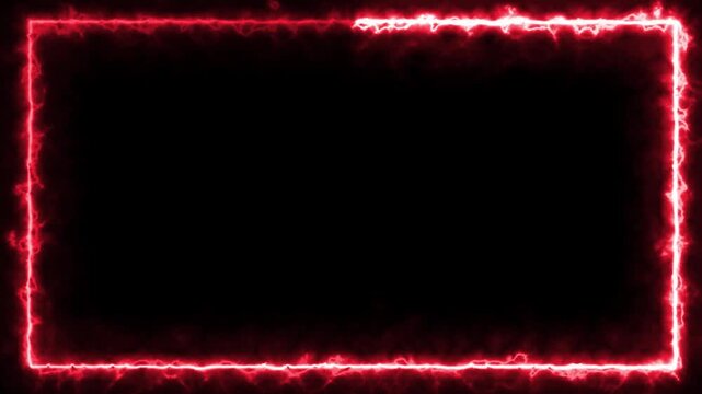 neon border frame, red glowing border, rectangle, square, frame, black screen frame, border black screen, glowing frame, glowing border	