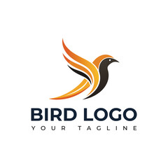 Obraz premium Bird colorful logo design vector Illustration