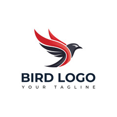 Fototapeta premium Bird colorful logo design vector Illustration