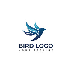 Obraz premium Bird colorful logo design vector Illustration
