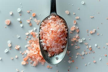 Pink Himalayan Salt on a Spoon
