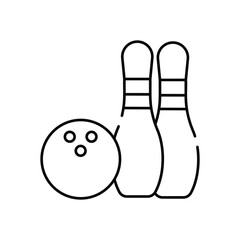Bowling vector icon