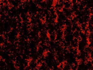 Red and black background with numerous black spots