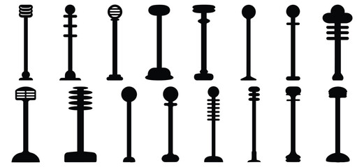 Antenna silhouette set vector design big pack of illustration and icon