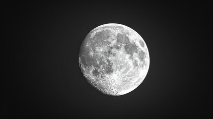 Fototapeta premium Photographing a full moon against a dark sky