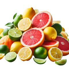 Fresh Citrus Fruits Vibrant Lemons, Limes, and Grapefruits for Healthy Living | Microstock Photo