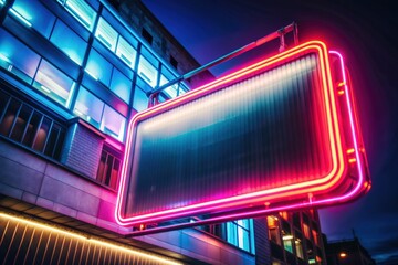 Obraz premium neon blank sign billboard for your advertising