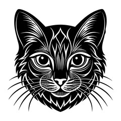 Black Cat vector art illustration