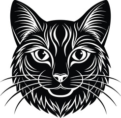 Black Cat vector art illustration