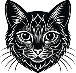 Black Cat vector art illustration
