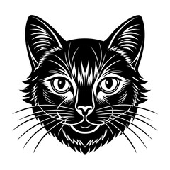 Black Cat vector art illustration
