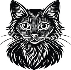 Black Cat vector art illustration