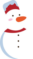 겨울 크리스마스 귀여운 눈사람 일러스트