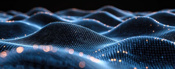 Modern digital scenery perfect for technological feats, neural networks, AI data streams, encryption, digital archives, audio-visual content, and scientific investigation