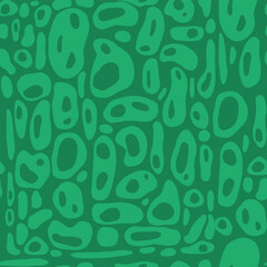 Seamless pattern of dinosaur or snake skin in green color