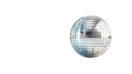 Disco ball on transparent background