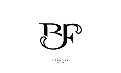 BF, FB, B, F, Abstract Letters Logo Monogram