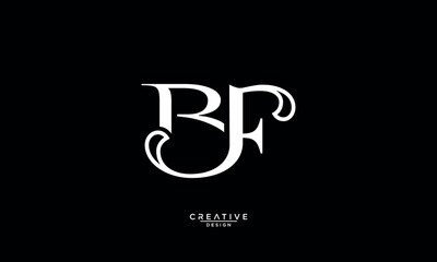 BF, FB, B, F, Abstract Letters Logo Monogram