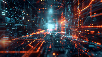 Obraz premium technology banner