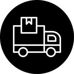 Shipping Vector Line White Circle Black