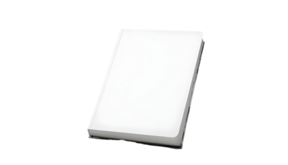 Closed and open square hardcover books cut out