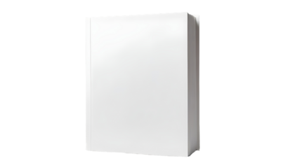 Closed and open square hardcover books cut out