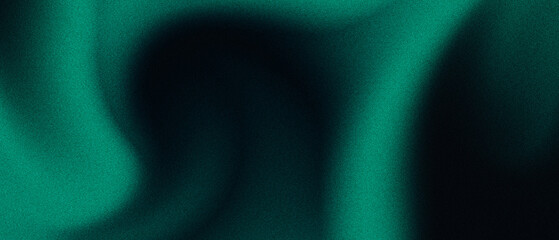 Abstract Noisy Deep Green Colored Grainy Gradient Background Blurry Noise Trendy Grain Backgrounds For Banner, Poster, Wallpaper, Backdrop, Presentation