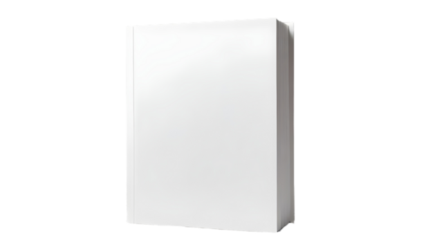 Closed and open square hardcover books cut out