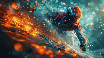 Dynamic and detailed image of an athlete in action