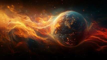 Global warming is burning like the sun.