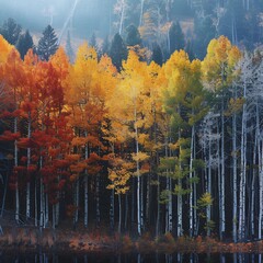Fototapeta premium Global Warming Yellow Trees