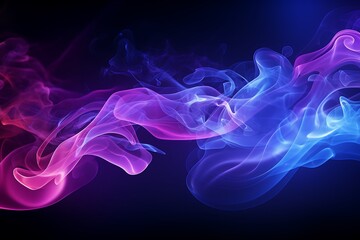 Obraz premium Abstract colorful smoke on black background. Design element for brochure, flyer, web design.
