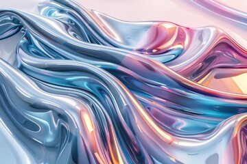 Shimmering Waves of Digital Silk