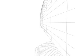 abstract architecture vector 3d illustration