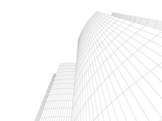 Fototapeta premium abstract architecture vector 3d illustration