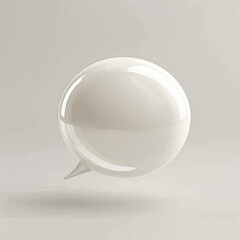 Close-up of a blank comment bubble on a white background