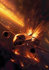 Experience Heart-Stopping Moment of a Flight Crashing - A Harrowing Scene of Chaos and Destruction