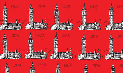 seamless background bigben in London 
