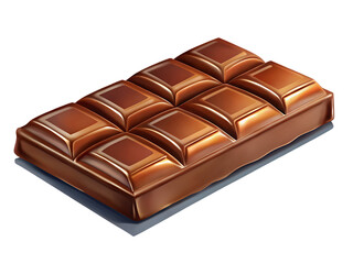 Obraz premium Chocolate bar isolated on a white background