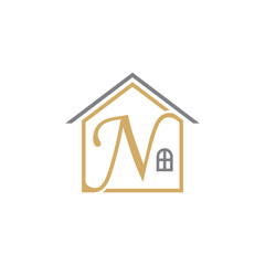 Letter N Real Estate Logo 025