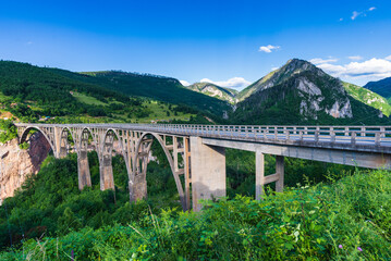 Djurdjevic Bridge over the Tara River. Zabliak