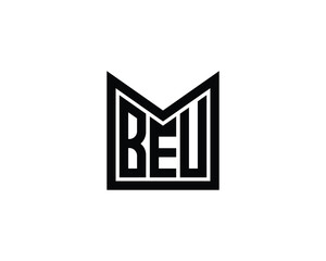 BEU logo design vector template. BEU letter logo design.