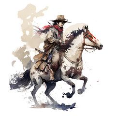 A cowboy in okami style