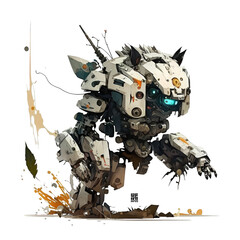 A robot in okami style