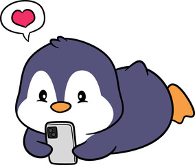 Attractive adorable penguin vector doing fun activities