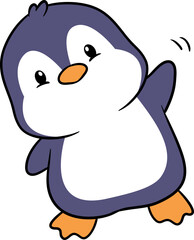 Attractive adorable penguin vector doing fun activities