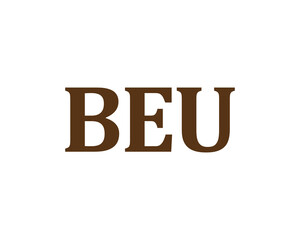 BEU logo design vector template. BEU letter logo design.